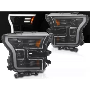 HEADLIGHTS TUBE LIGHT BLACK fits FORD F150 MK13 14-17