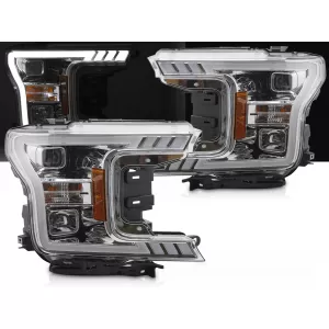 HEADLIGHTS TUBE LIGHT CHROME fits FORD F150 MK13 17-20