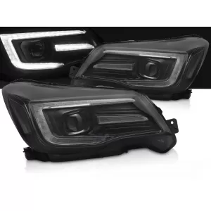 HEADLIGHTS TUBE LIGHT DRL BLACK fits SUBARU FORESTER IV 13-18