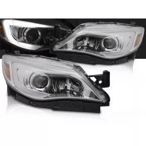 HEADLIGHTS TUBE LIGHT CHROME fits SUBARU WRX 08-14