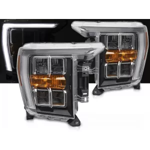 HEADLIGHTS BLACK DRL fits FORD F150 MK14 20-23