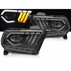 LED HEADLIGHTS BLACK DRL fits FORD MUSTANG 10-13