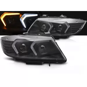 XENON HEADLIGHTS LED BLACK fits BMW E90/E91 LCI 09-11