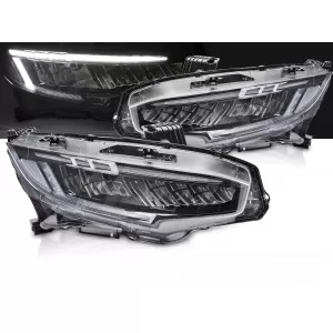 FULL LED HEADLIGHTS BLACK fits HONDA CIVIC X 16-21