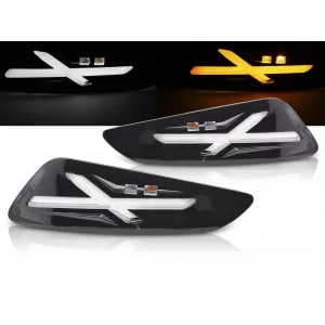 FRONT DIRECTION GLOSSY BLACK LED fits VESPA SPRINT / PRIMAVERA 150cc