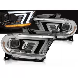 XENON HEADLIGHTS CHROME TUBE SEQ fits DODGE DURANGO 10-13 