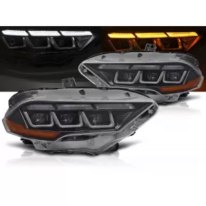 HEADLIGHTS  BLACK fits FORD MUSTANG 18-21
