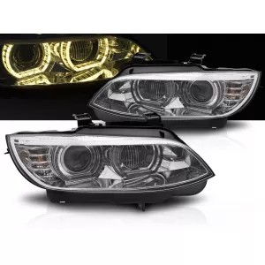 XENON HEADLIGHTS YELLOW LED CHROME DRL fits BMW E92 / E93 06-10