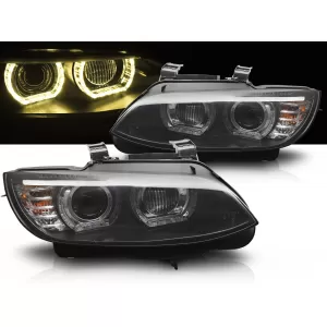 XENON HEADLIGHTS YELLOW LED BLACK DRL fits BMW E92 / E93 06-10