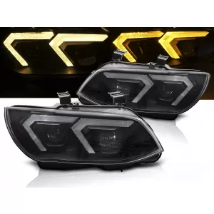 XENON HEADLIGHTS YELLOW LED BLACK DRL fits BMW E92 / E93 LCI 10-13