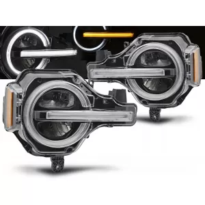 HEADLIGHTS FULL LED DRL BLACK fits FORD BRONCO 21-24