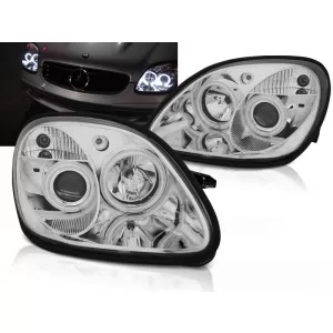 HEADLIGHTS ANGEL EYES CHROME fits MERCEDES R170 SLK 04.96-04
