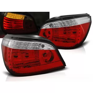 LED TAIL LIGHTS RED WHITE SEQ fits BMW E60 07.03-07