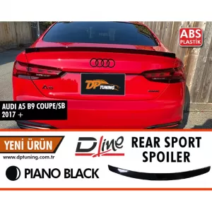 image-54-Audi A5 B9 hátsó Sport stílusú spoiler, zongoralakk fekete ABS / 2017 - 2021 (Coupe & Sedan)