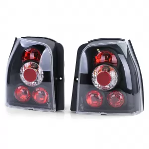 Clear glass tail lights black for VW Lupo + Seat Arosa