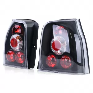 Clear glass tail lights black for VW Lupo + Seat Arosa