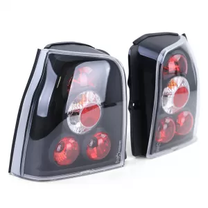 Clear glass tail lights black for VW Lupo + Seat Arosa