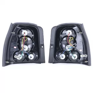 Clear glass tail lights black for VW Lupo + Seat Arosa