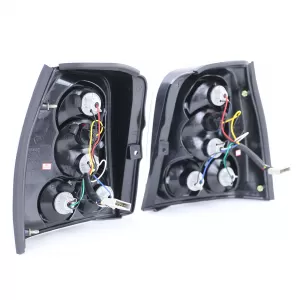 Clear glass tail lights black for VW Lupo + Seat Arosa