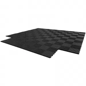 RAMROXX Piastrelle per Garage Performance Pavimento Nero 34 pezzi = 5,44m²-image-6276161