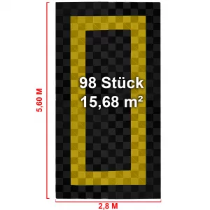 RAMROXX Piastrelle per Garage Performance 2,8mx5,6m Nero Giallo Set3-image-6276178