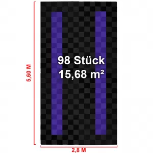 RAMROXX Piastrelle per Pavimento Performance Garage Pavimento 2,8mx5,6m Nero Viola 4-image-6276190