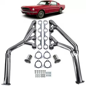 image-45-Rozsdamentes acél Tri-Y leömlő szett Ford Mustang SBF 64-70 260 289 302