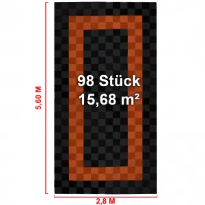 Pavimenti RAMROXX Performance per garage Pavimento 2,8mx5,6m nero arancione 3-image-6276248