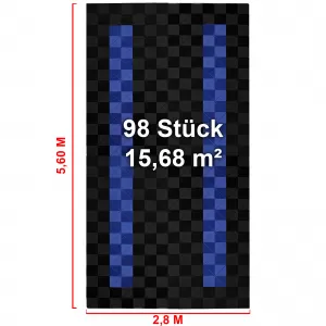 Pavimenti RAMROXX Performance per garage Pavimento 2,8mx5,6m nero blu Set4-image-6276272
