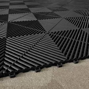 RAMROXX Piastrelle per Garage Performance Pavimento 2,8mx5,6m Nero Rosa Set4-image-6276297