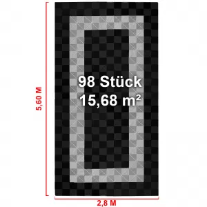 RAMROXX Piastrelle per Garage Performance Pavimento 2,8mx5,6m Nero Bianco Set3-image-6276302