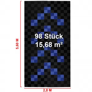 RAMROXX Piastrelle per Garage Performance 2,8mx5,6m Nero Blu Set1-image-6276314