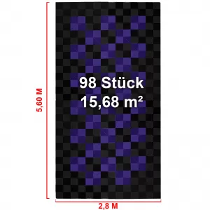 RAMROXX Piastrelle per Pavimento Performance Garage Pavimento 2,8mx5,6m Nero Viola 2-image-6276332
