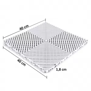 Plăci de podea RAMROXX Performance pentru garaj, podea albă 40x40cm, 6 bucăți, 0.96mp-image-6276366