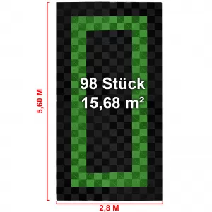 Pavimenti RAMROXX Performance per garage Pavimento 2,8mx5,6m nero verde chiaro 3