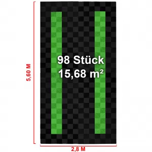 RAMROXX Piastrelle per Pavimento Performance Garage Pavimento 2,8mx5,6m Nero Verde Chiaro 4-image-6276380
