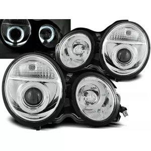HEADLIGHTS ANGEL EYES CHROME fits MERCEDES W210 E-KLASA 95-05.99 