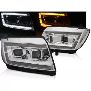 HEADLIGHTS TUBE LIGHT CHROME DRL SEQ fits VW CRAFTER II 2017- 