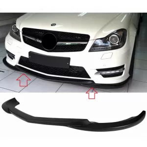 image-55-Első spoiler A Design lökhárítóhoz Mercedes C-osztály W204 2011-2014 Fekete zongoralakk!