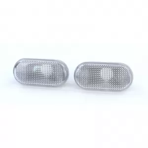 Side indicators white pair for Nissan Micra K12 350Z Note E11 Navara Qashqai-image-6276512
