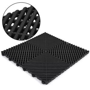 RAMROXX Performance floor tile garage floor Floor black 40x40cm