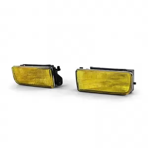 Fog lights yellow ribbed set fits for 3 Series BMW E36 also M3 90-99-image-6276575