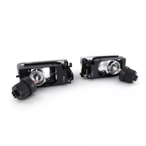 Fog lights yellow ribbed set fits for 3 Series BMW E36 also M3 90-99-image-6276579