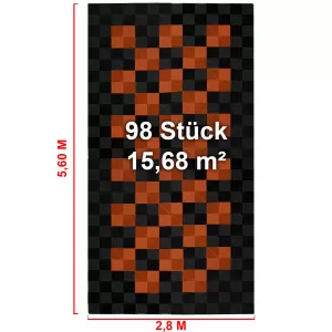 Piastrelle per garage RAMROXX Performance pavimento 2,8mx5,6m nere arancioni 2-image-6276644