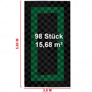 Pavimenti RAMROXX Performance per garage Pavimento 2,8mx5,6m nero verde Set3-image-6276650