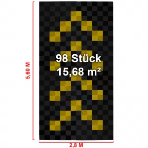 RAMROXX Piastrelle per Garage Performance 2,8mx5,6m Nero Giallo Set1-image-6276656