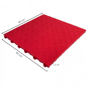 RAMROXX Performance checker plate floor tile garage floor Floor red 40x40cm-image-6276678