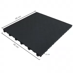 RAMROXX Performance Trittplatte Garagenbodenfliese schwarz 40x40cm-image-6276699