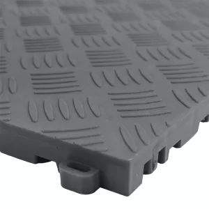 RAMROXX Performance Checker Plate Floor Tile Garage Floor Floor Grey 40x40cm-image-6276714
