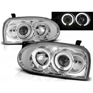 HEADLIGHTS ANGEL EYES CHROME fits VW GOLF 3 09.91-08.97